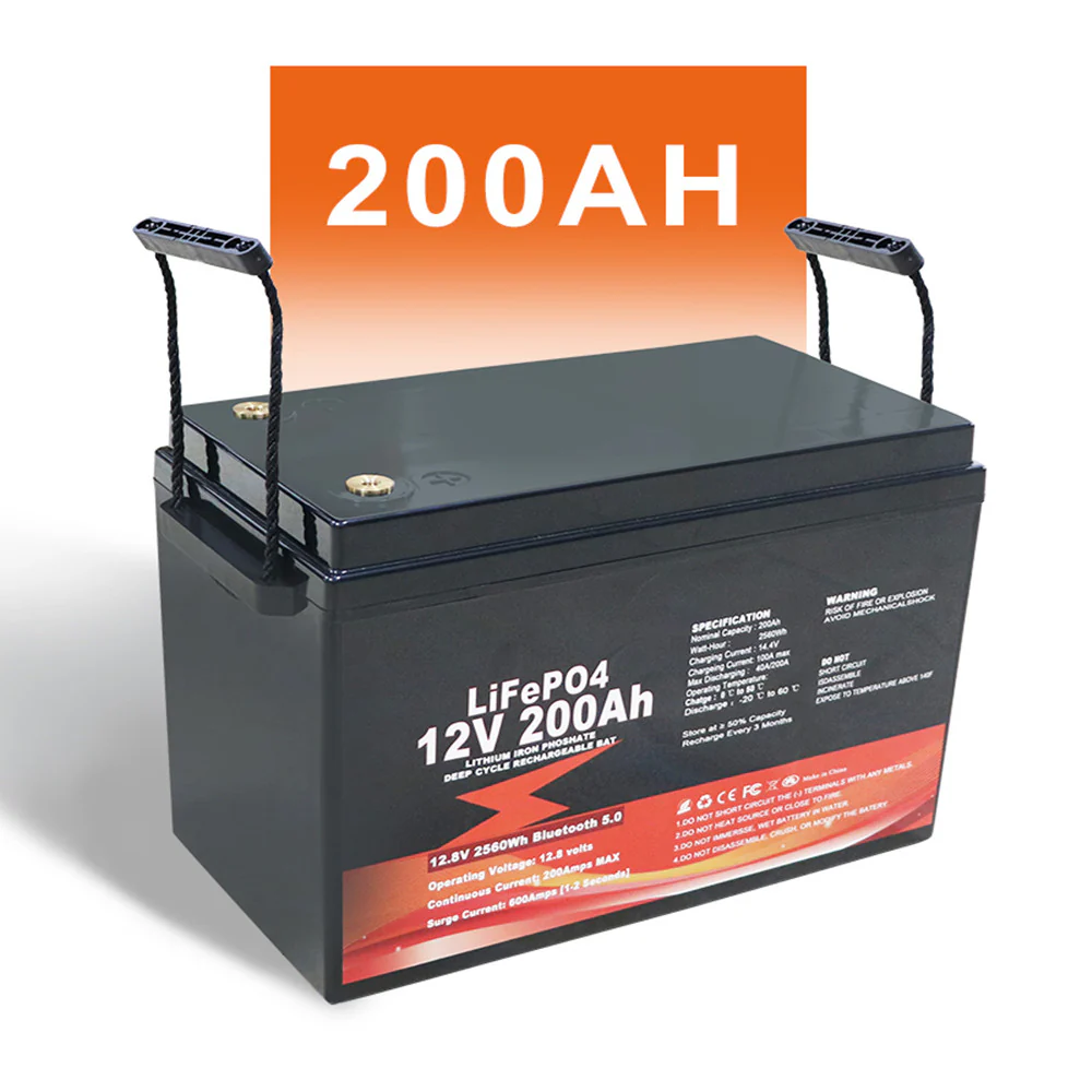 12V 200Ah LiFePO4 Lithium Eisen Akku 200A (1C) BMS für Batterie Wechselrichter Auto Wohnmobil Solarsystem – Bild 3