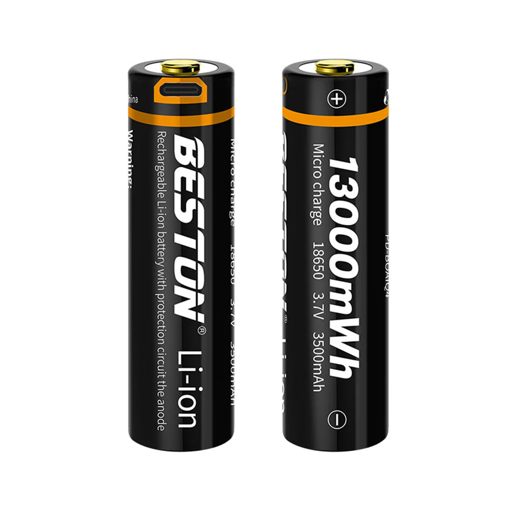 3,6 V 18650 USB Aufladbare Lithium-Batterie 3500mAh Li-Ion batterien für Taschenlampe Beston – Bild 5